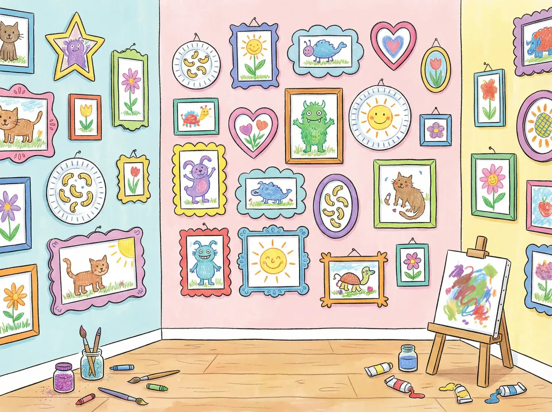 小朋友的彩色画作 - 野花视频手机在线观看免费 创意展示